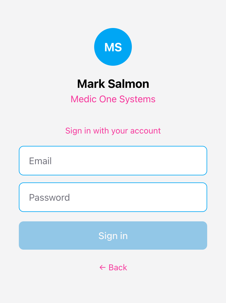 Screenshot: The lock screen with the password entry field and Unlock button
