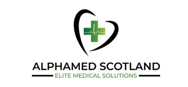 Alphamed Scotland logo